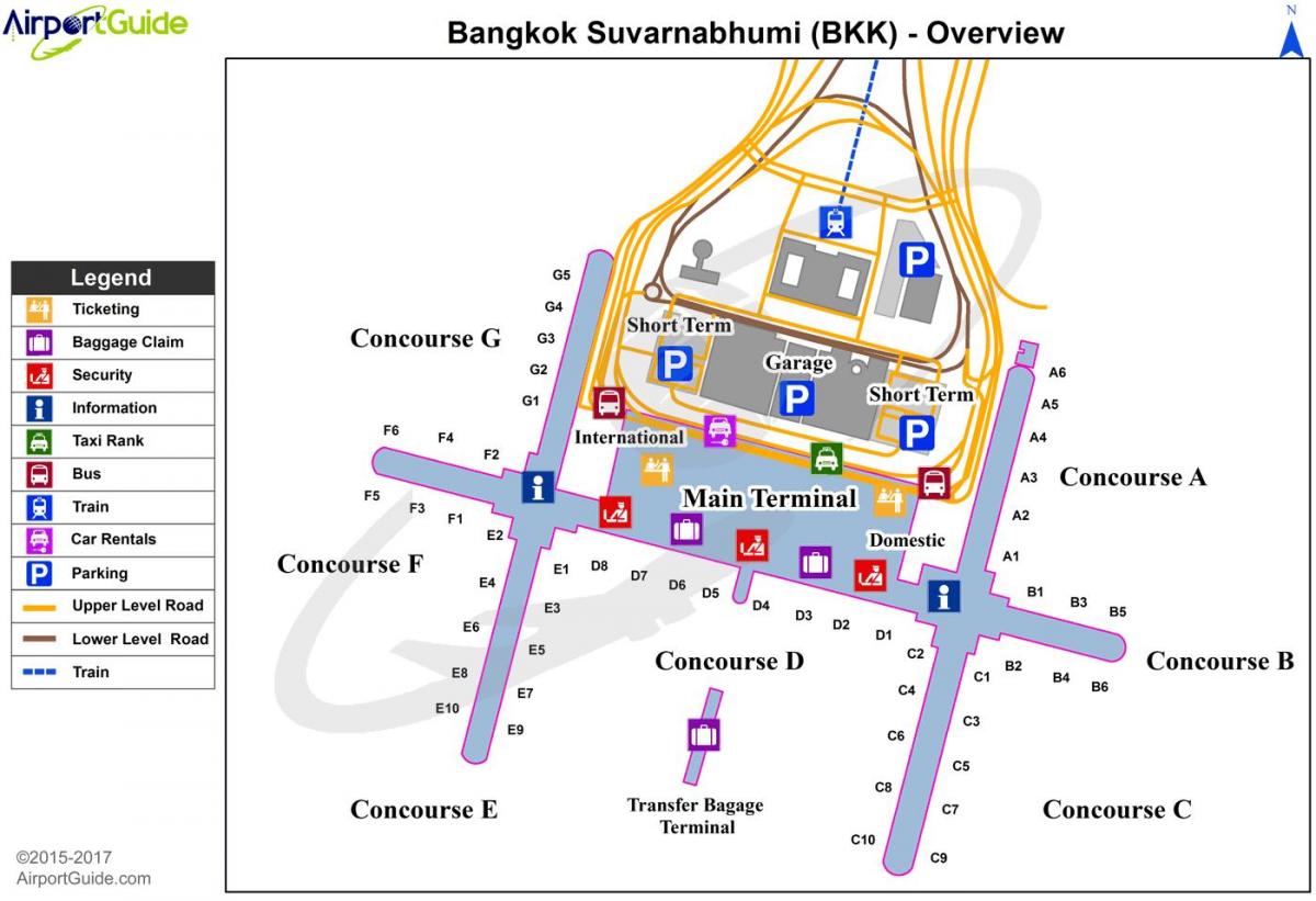 Bangkok (Krung Thep) Flughafen Terminal Karte