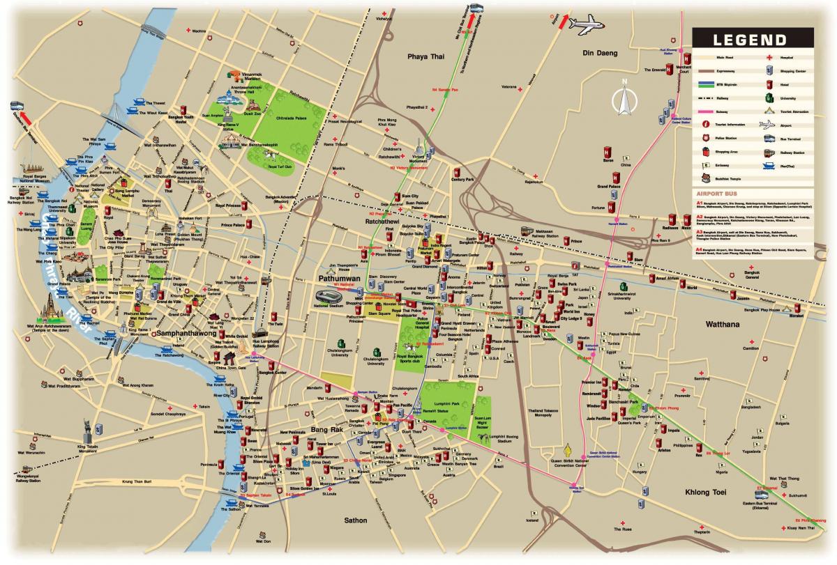 Bangkok (Krung Thep) Stadtplan